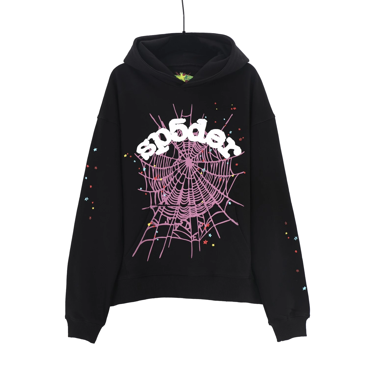 Sp5der colorful Star Hoodie 'Black' 12.12