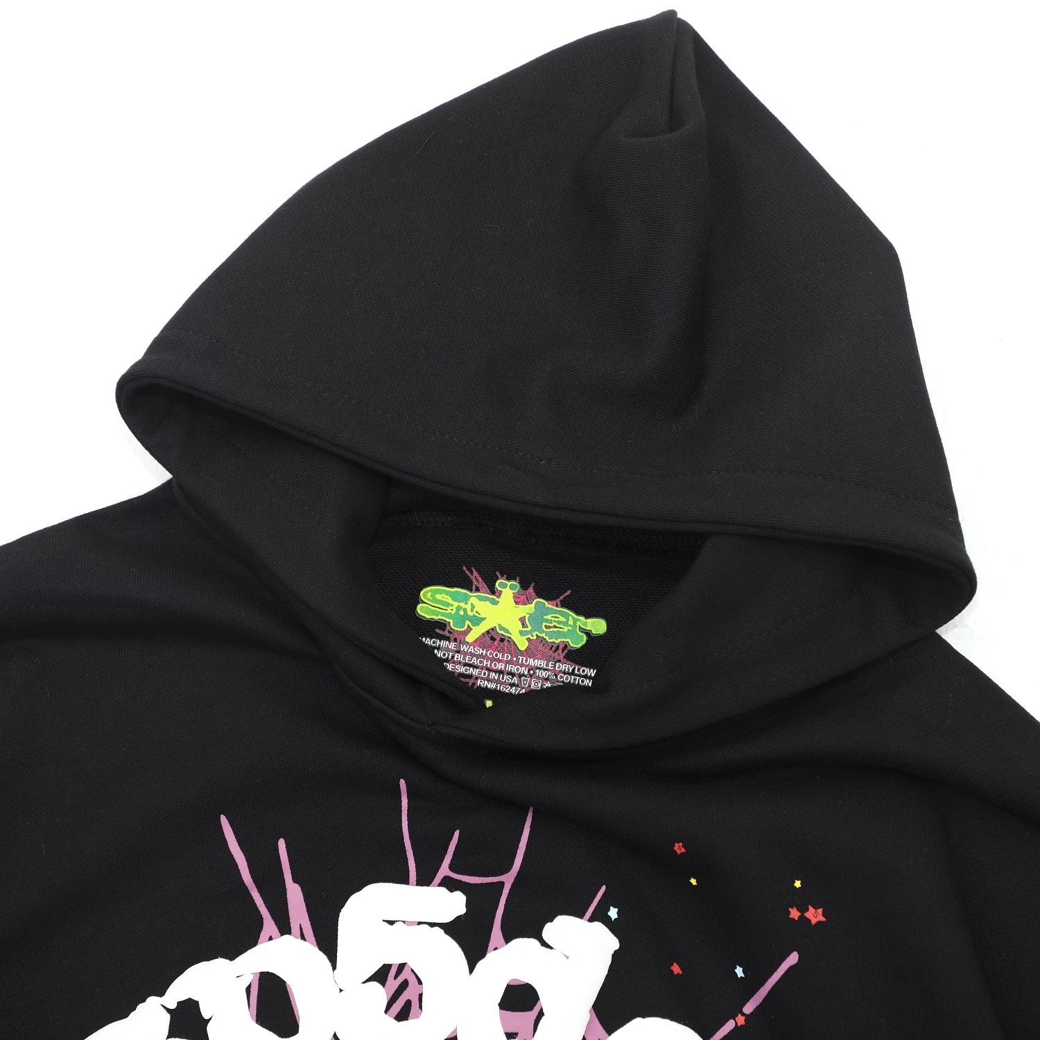 Sp5der colorful Star Hoodie 'Black' 12.12