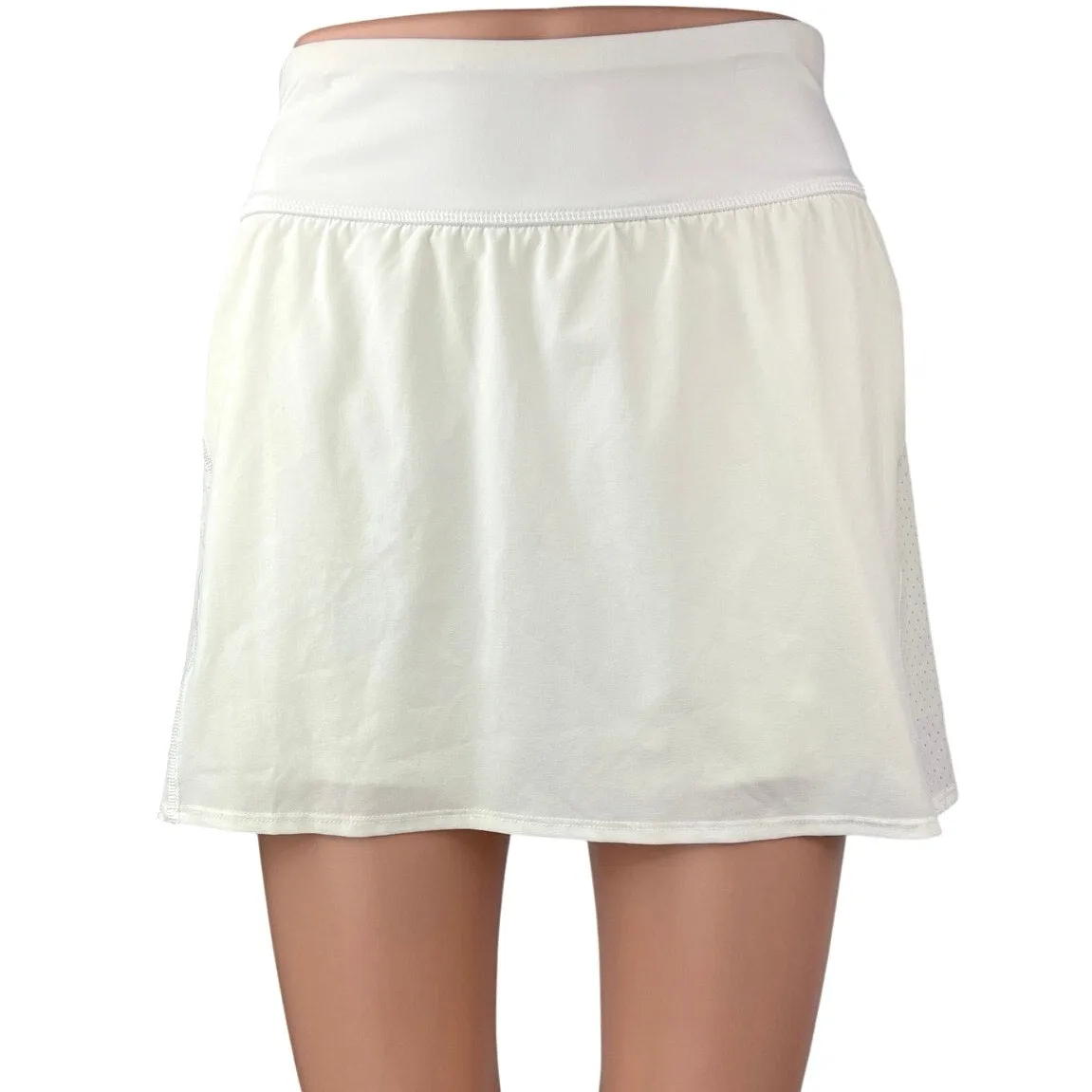 Spanx Get Moving White Tennis Workout Compression A-line Skirt Skort Size S