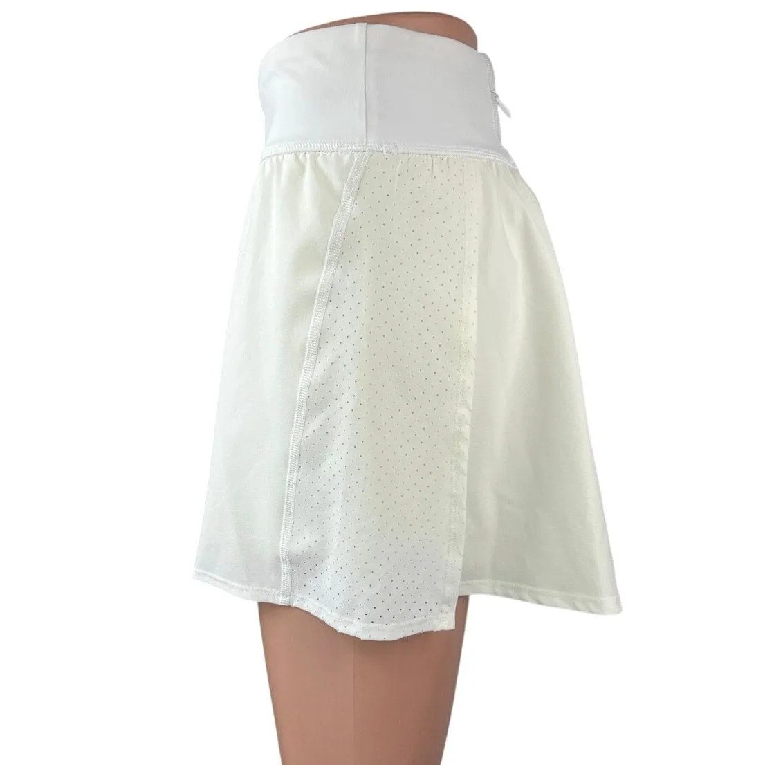 Spanx Get Moving White Tennis Workout Compression A-line Skirt Skort Size S