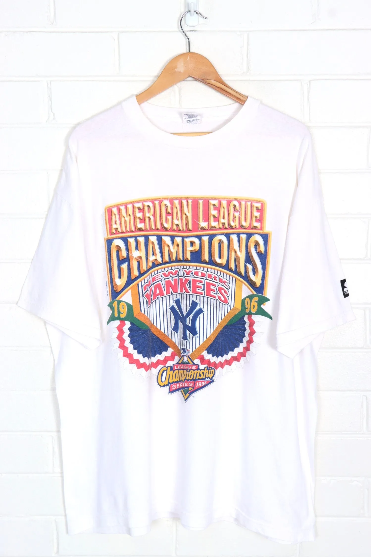 STARTER 1996 Vintage NY Yankees MLB Champion Baseball Tee  (XXL)