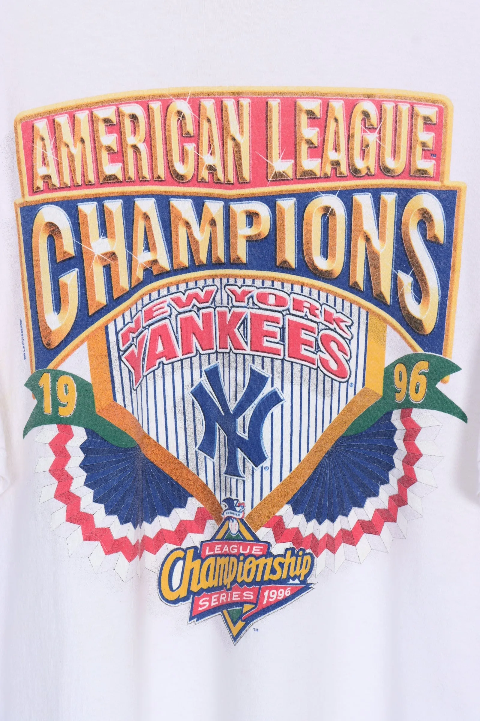 STARTER 1996 Vintage NY Yankees MLB Champion Baseball Tee  (XXL)