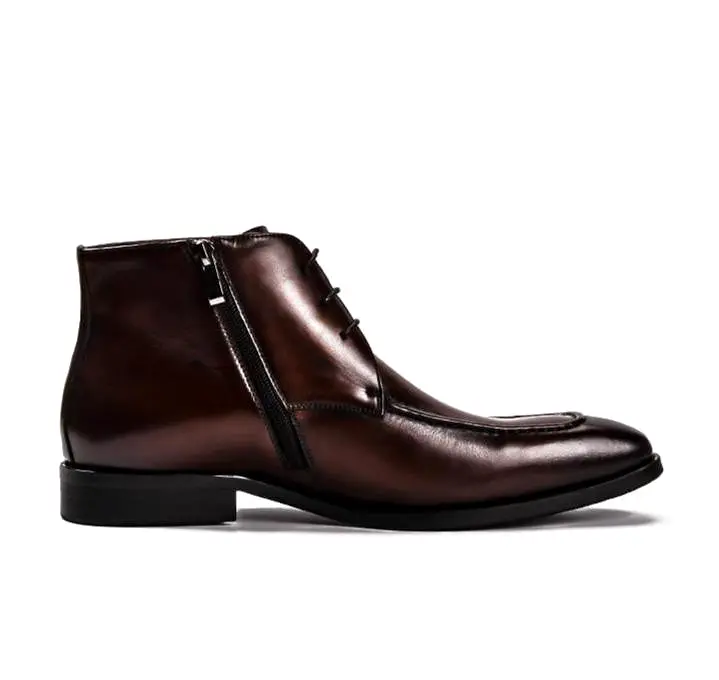 Stitched Leather Chelsea Boots For Men