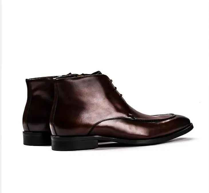 Stitched Leather Chelsea Boots For Men