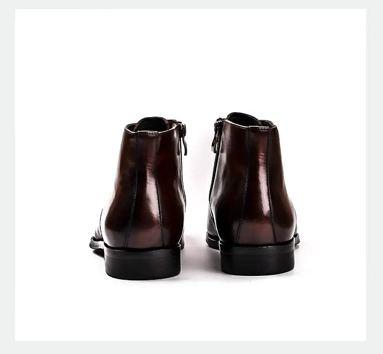 Stitched Leather Chelsea Boots For Men