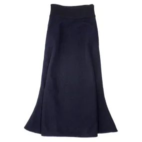 Studio Nicholson Navy Textured Wool Maxi Skirt