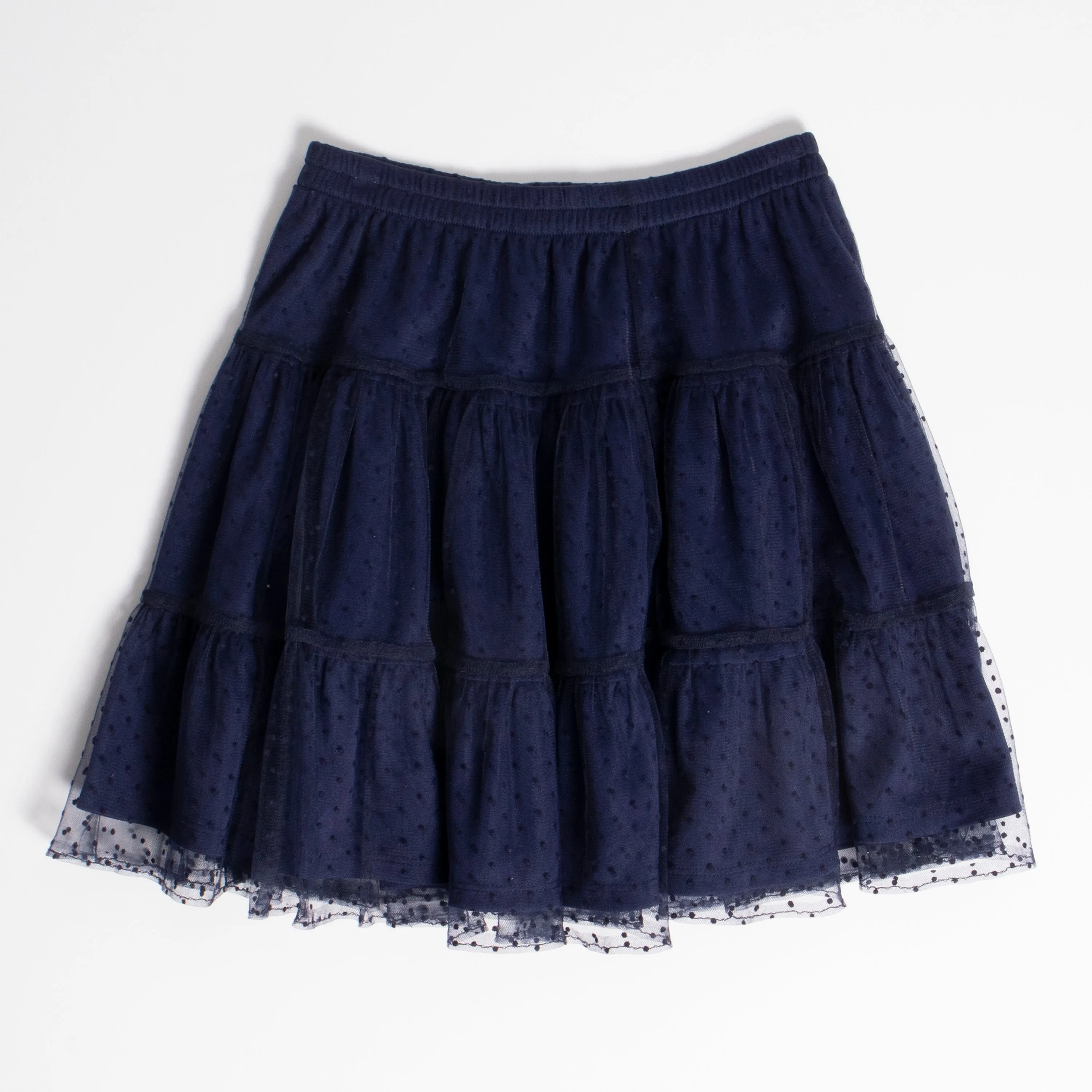 Swiss Dot Tiered Skirt