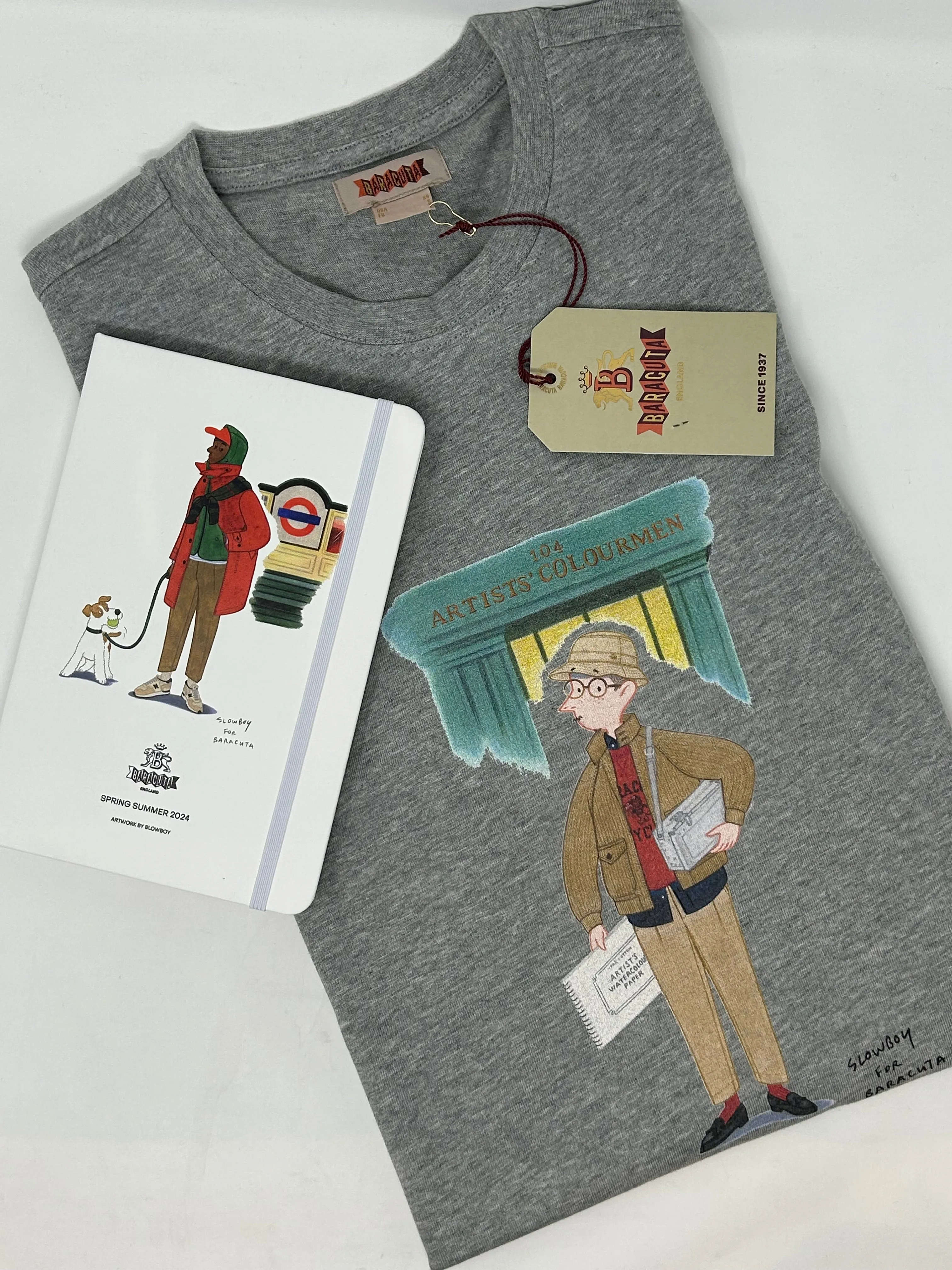 T-SHIRT BARACUTA SLOWBOY COLOURMAN 2 COLORI