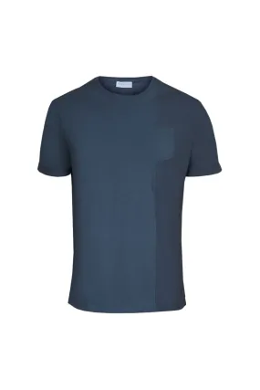 T-Shirt Giro Collo Doppio Tessuto con taschino