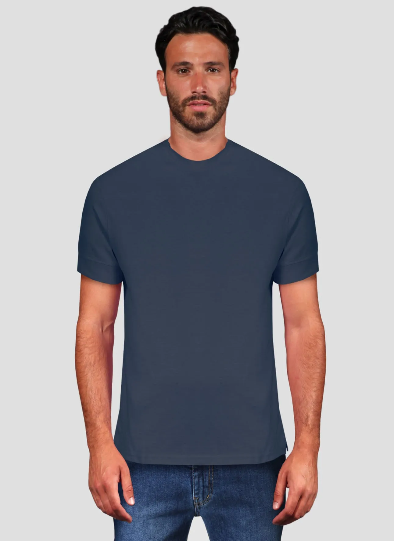 T-Shirt Mezza Manica Giro Collo Taglio Vivo