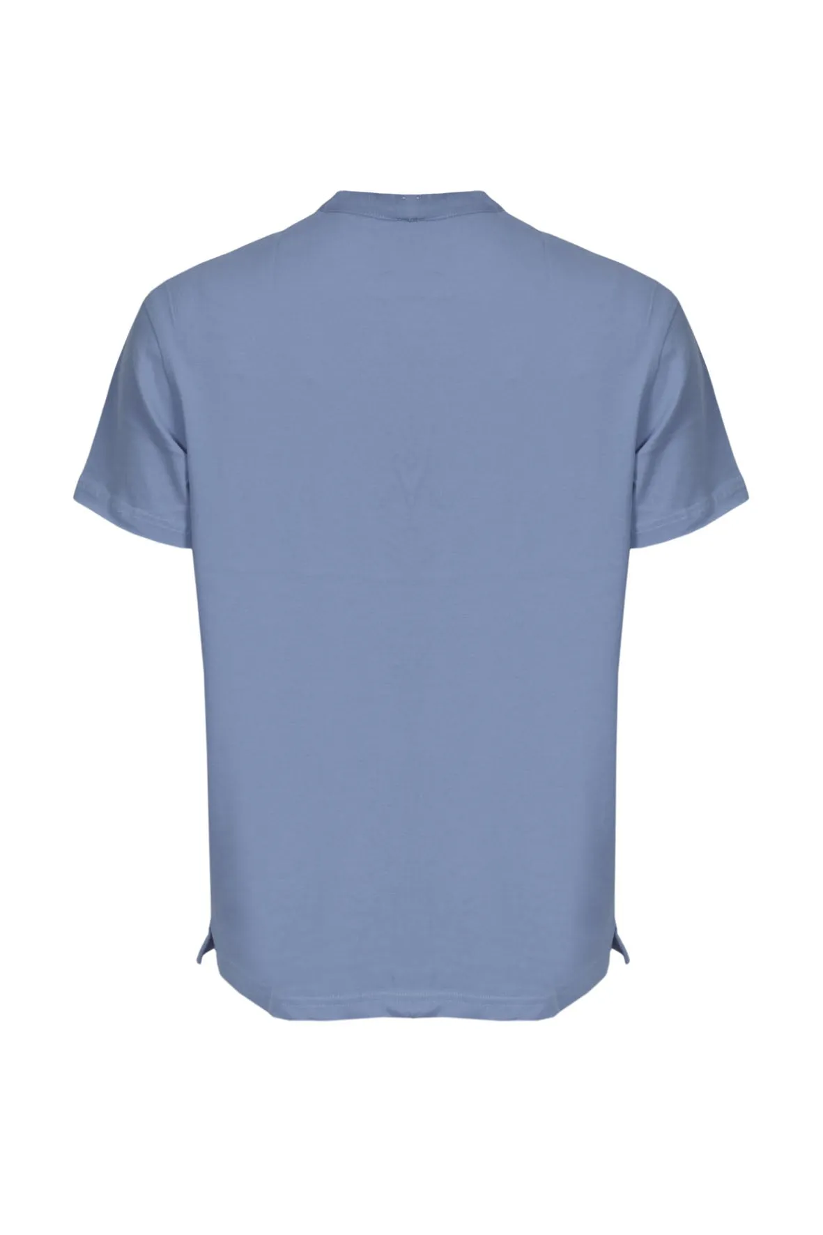 T-Shirt Serafino Mezza Manica in Cotone