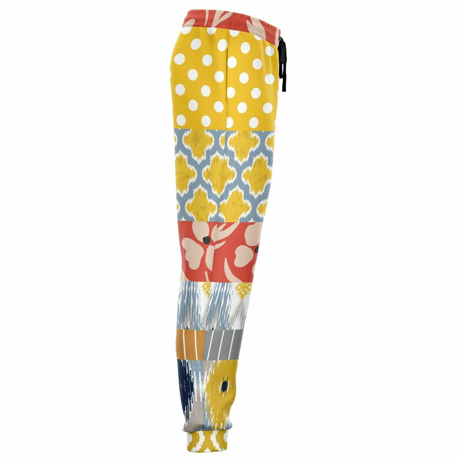 Tallulah Bankhead Yellow Patchwork Unisex Eco-Poly Joggers