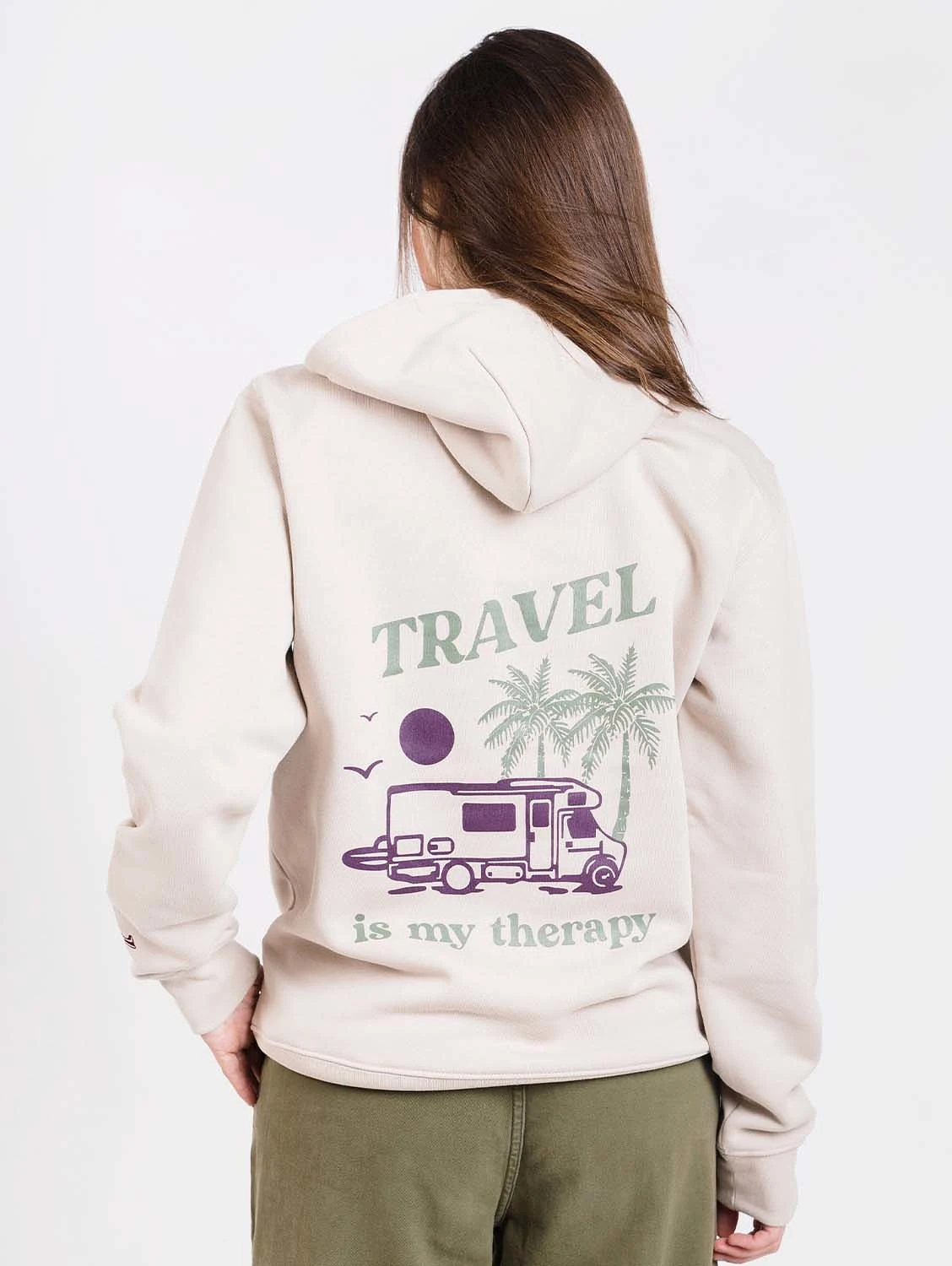 Therapy Unisex Organic Cotton Hoodie | Beige