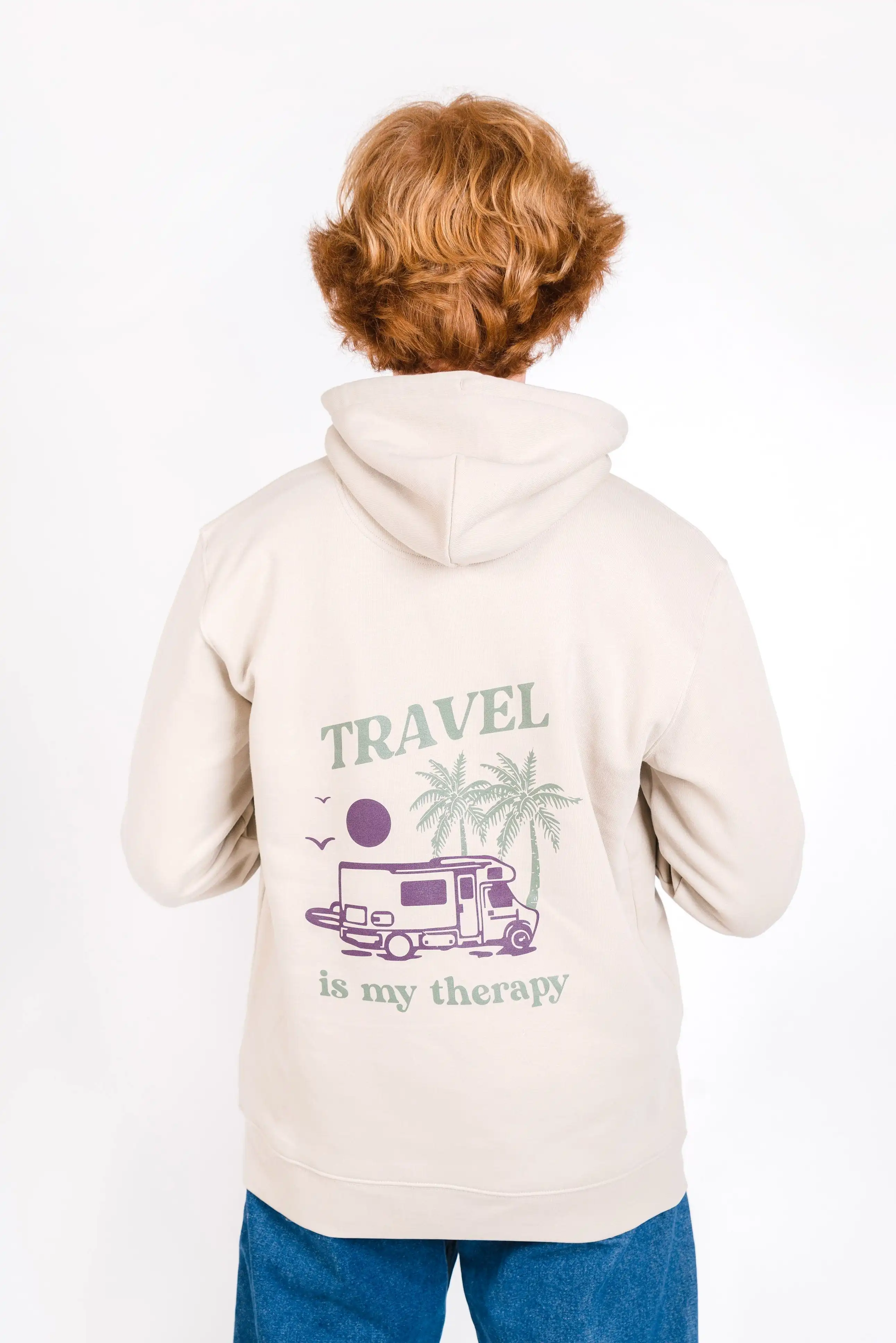 Therapy Unisex Organic Cotton Hoodie | Beige