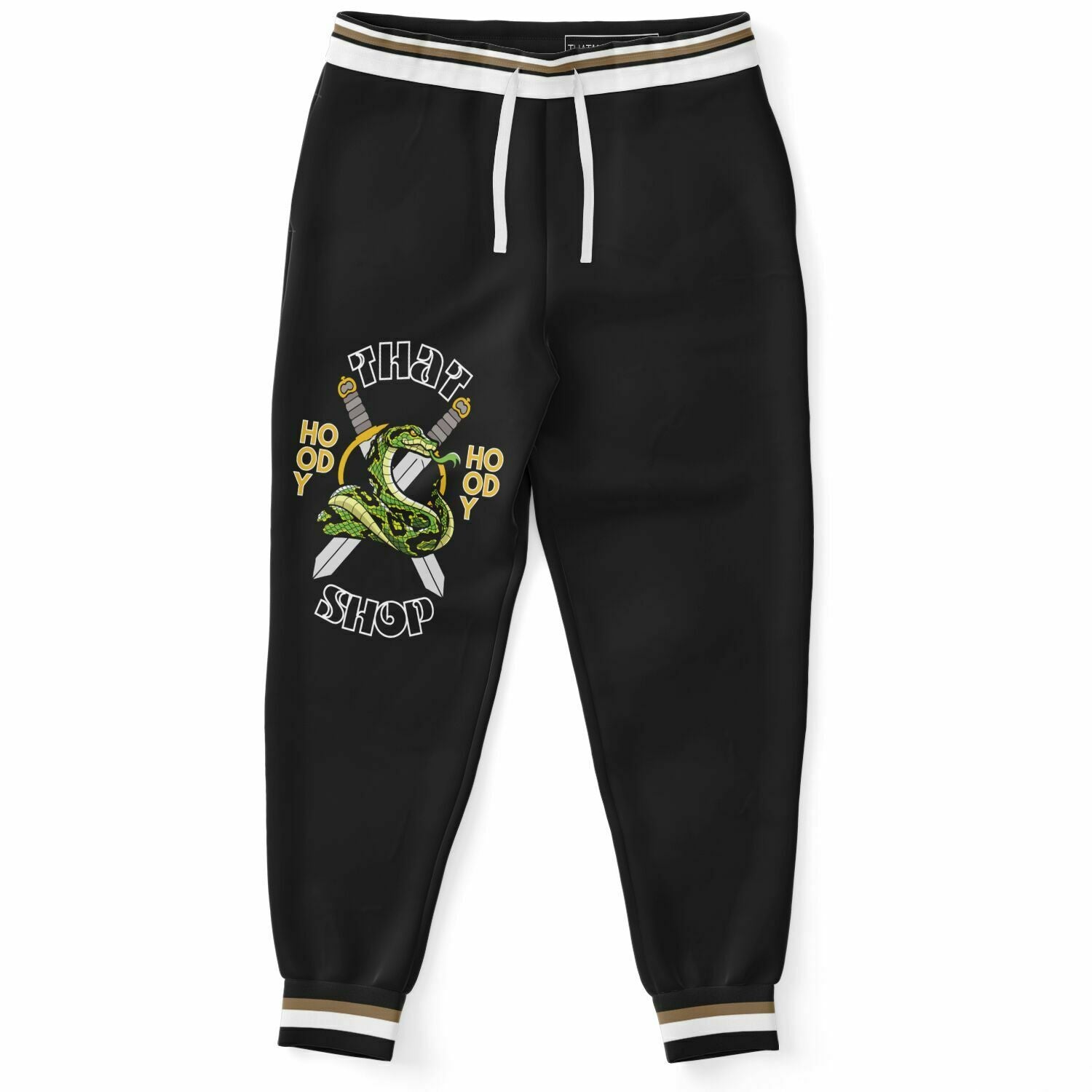 THS Snake Bite Eco-Poly Joggers in Black