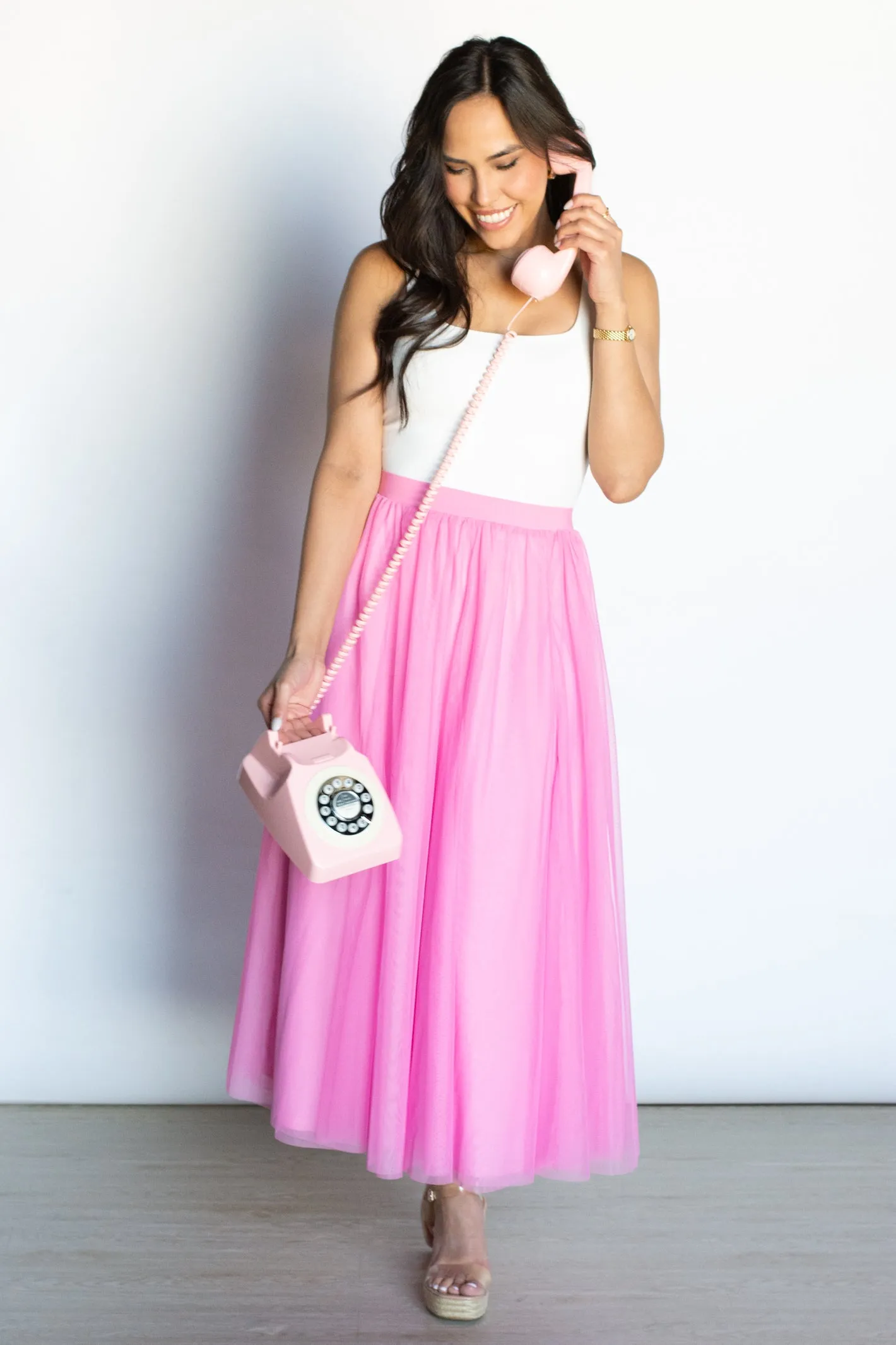 Tickled Pink Tulle Maxi Skirt