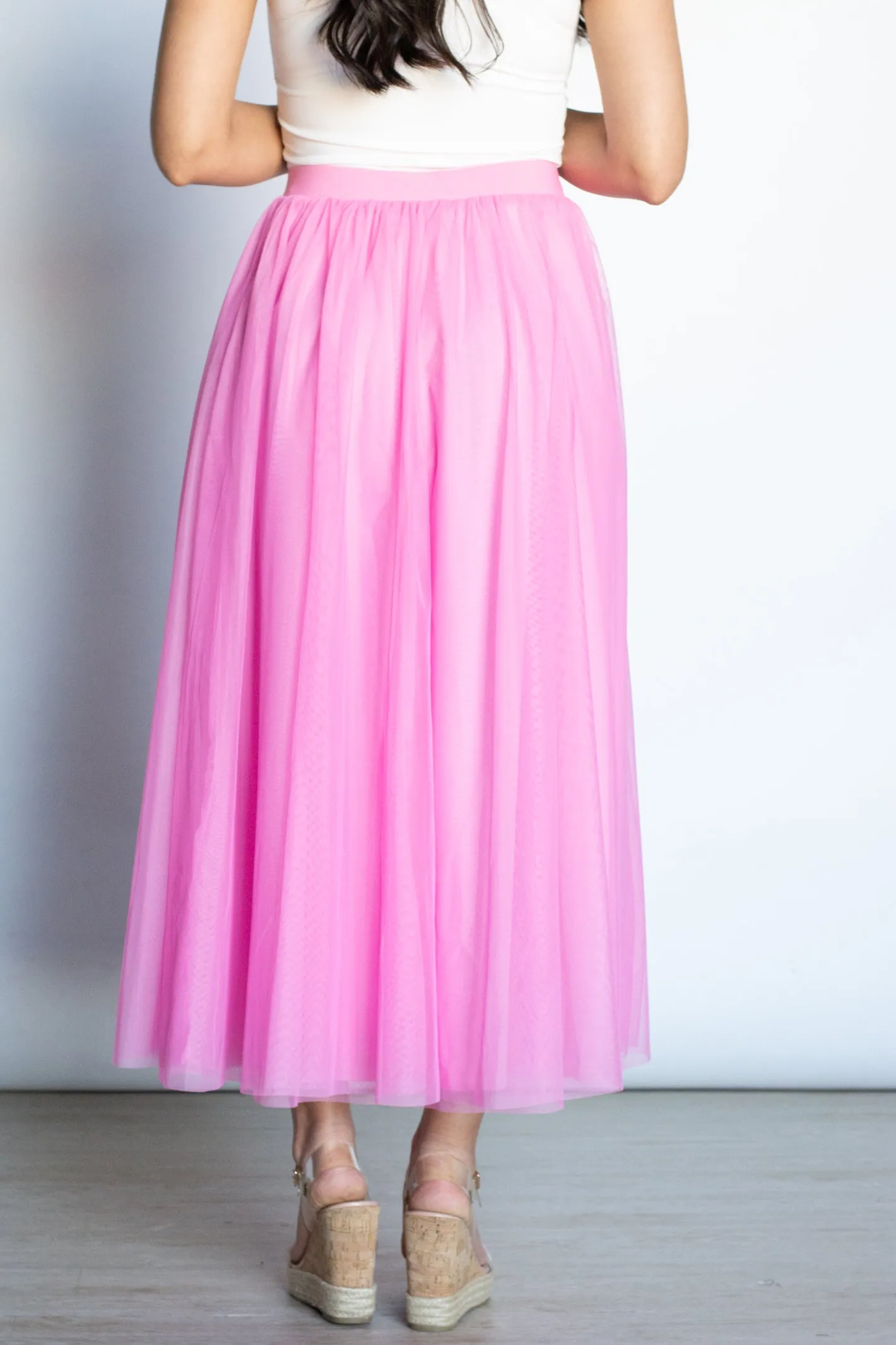 Tickled Pink Tulle Maxi Skirt