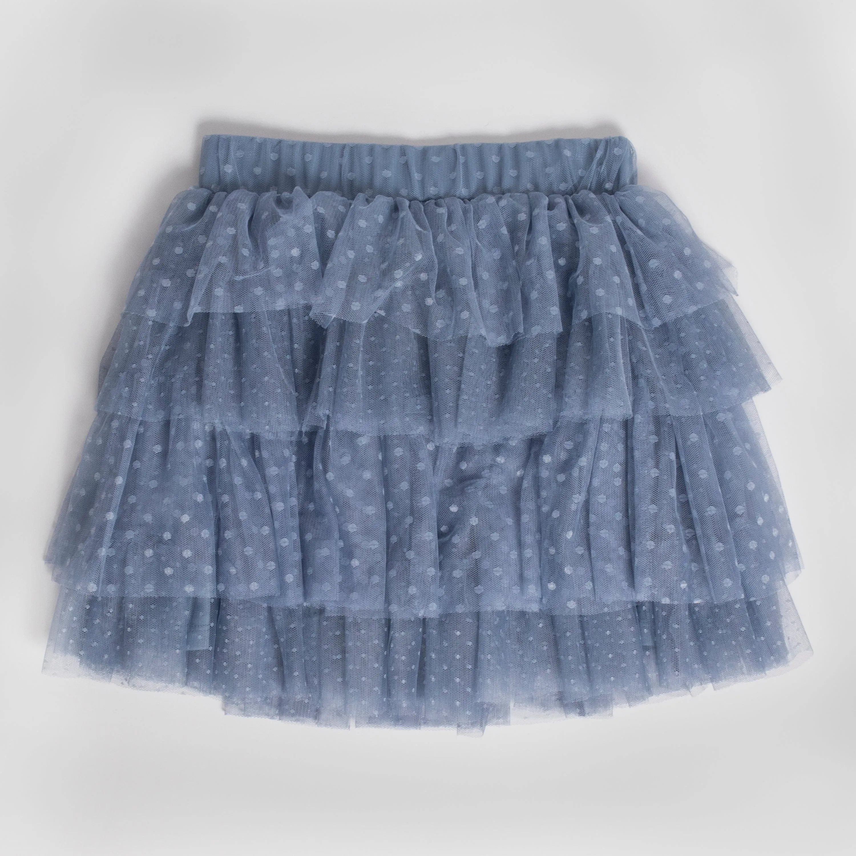 Tiered Dot Mesh Skirt