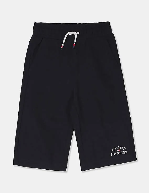 Tommy Hilfiger Kids Boys Blue Drawstring Waist Sweat Shorts