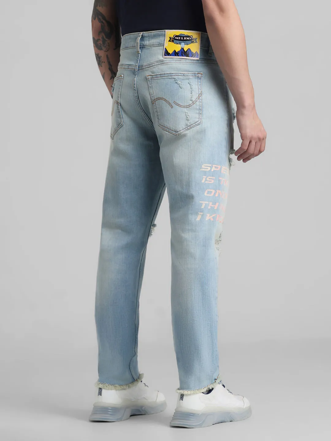 URBAN RACERS by JACK&JONES Blue Distressed Anti Fit Jeans