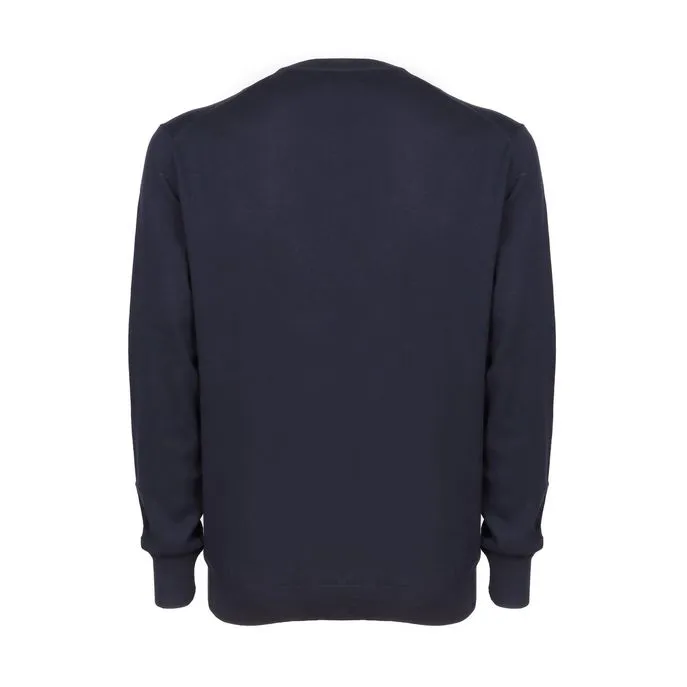 V NECK SWEATER SLIM FIT Man Navy blue Royal blue