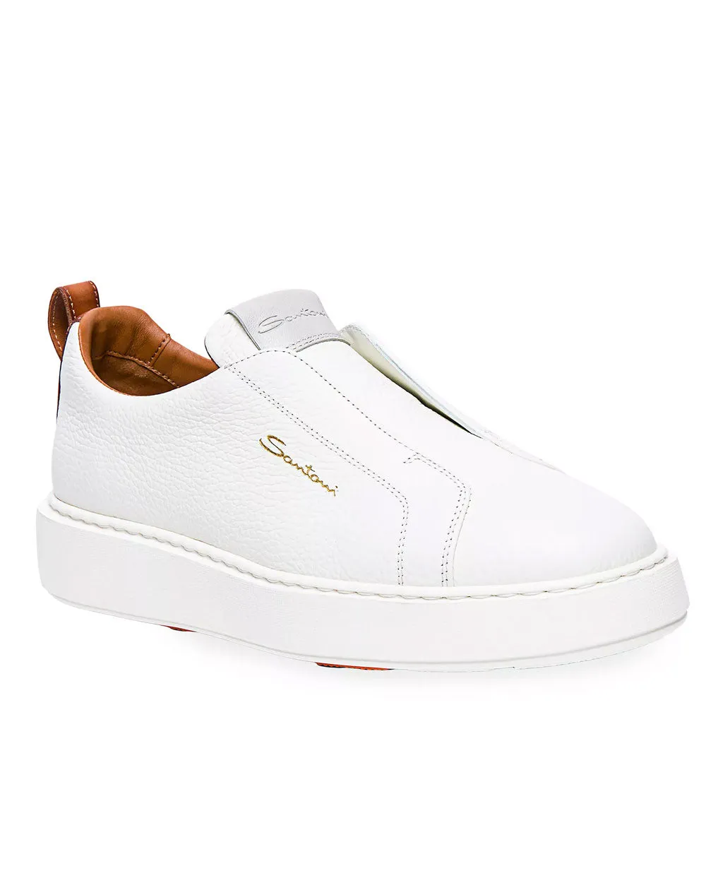 Vicky Slip On Leather Sneaker in White