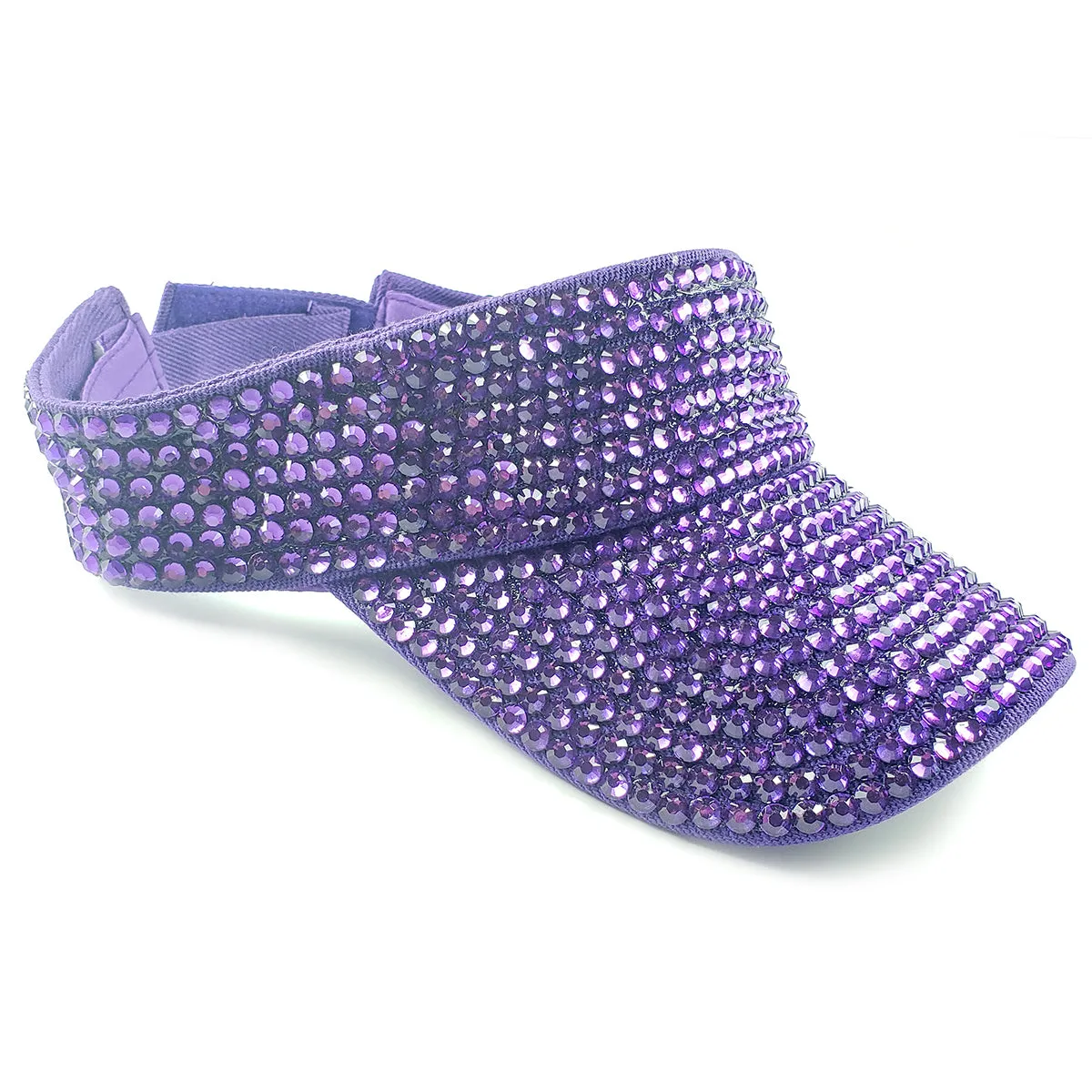 Victoria Visor in Purple with Purple Crystals