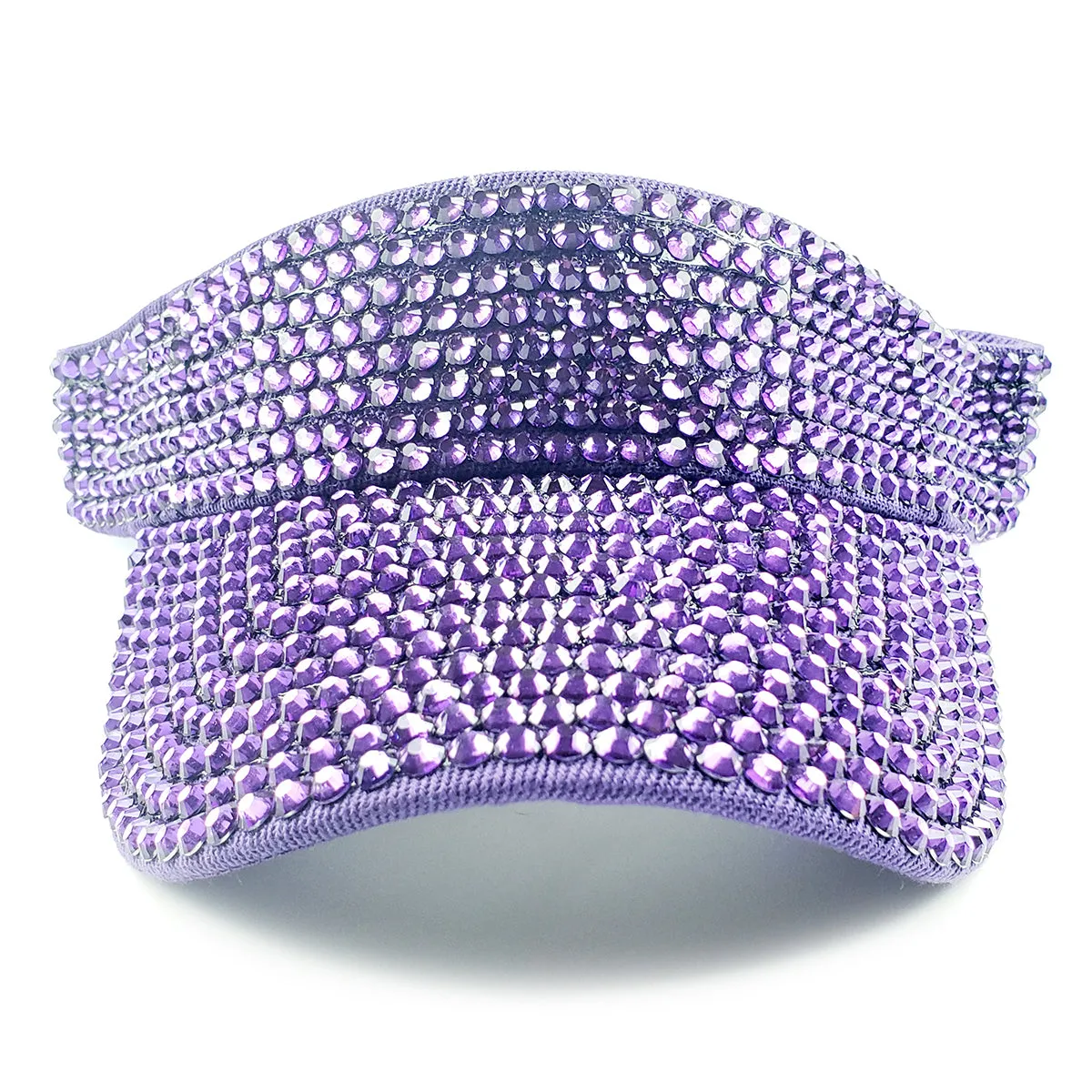 Victoria Visor in Purple with Purple Crystals