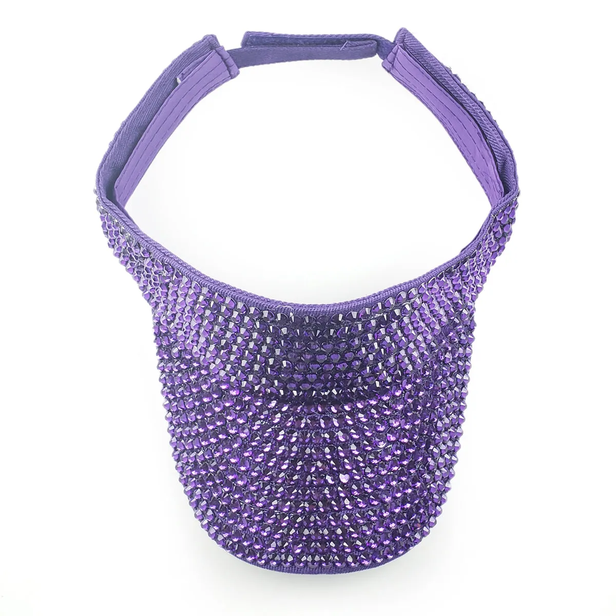 Victoria Visor in Purple with Purple Crystals