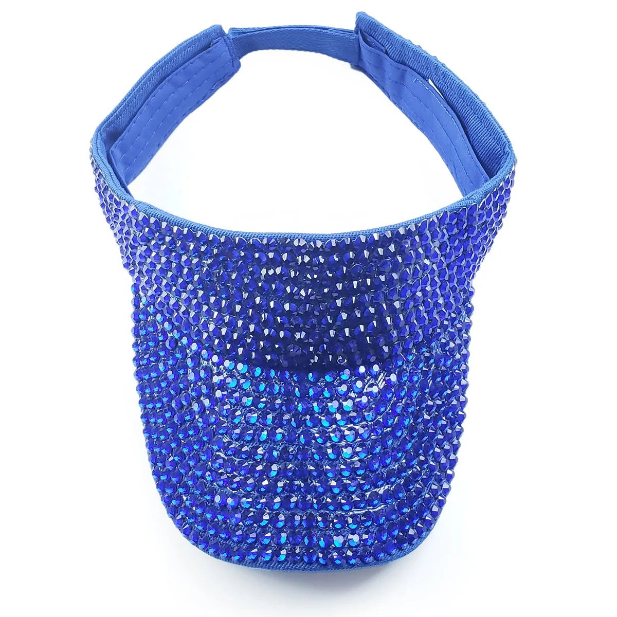 Victoria Visor in Royal Blue with Blue Crystals