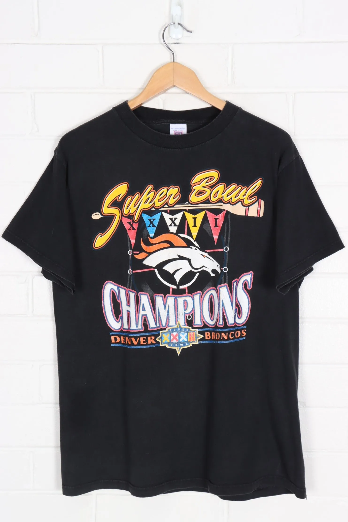 VINTAGE 1998 SUPER BOWL LOGO 7 BRONCOS CHAMPION TEE (