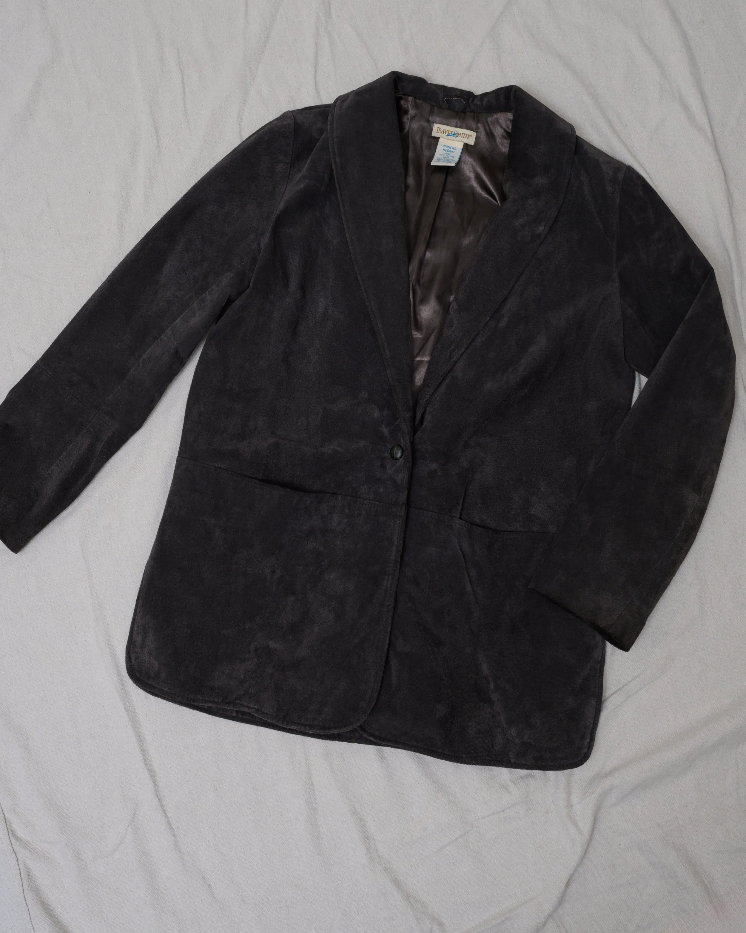 Vintage Chocolate Brown Suede Jacket (S)