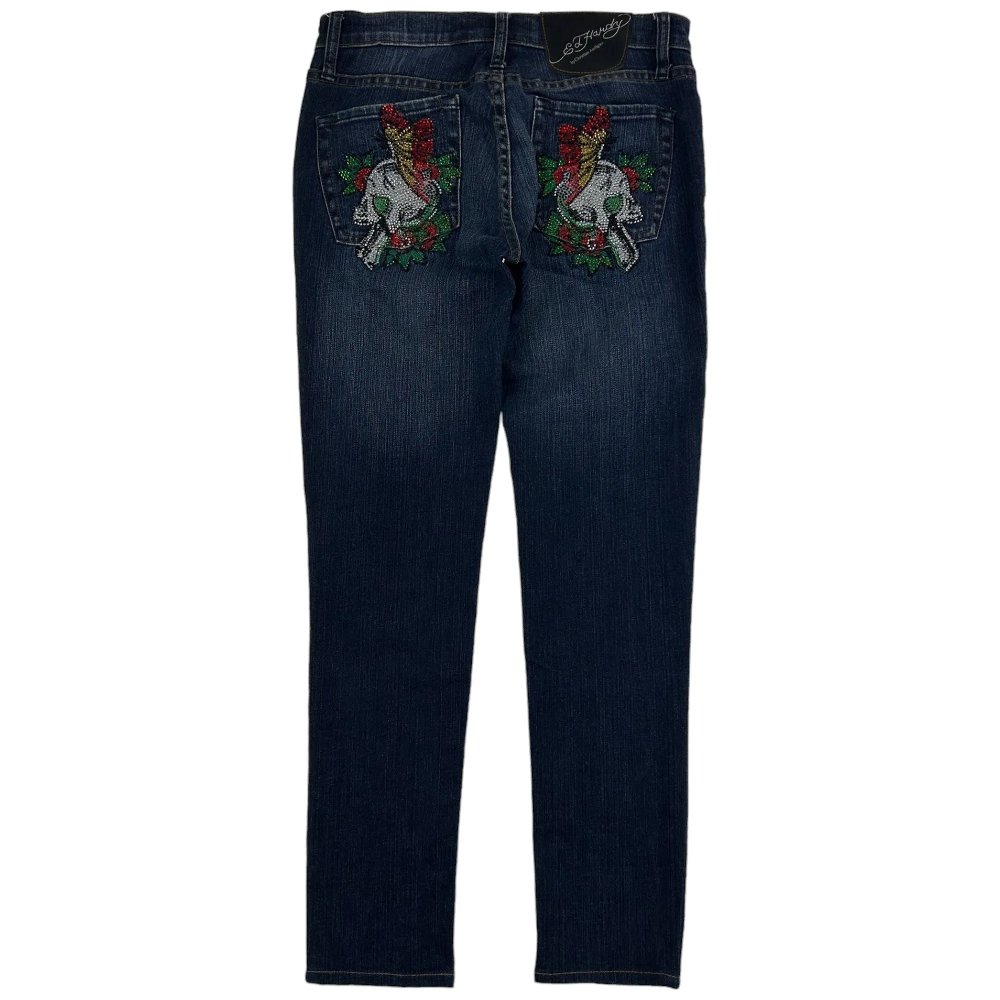 Vintage Ed Hardy Embroidered Low Rise Jeans | Second Wave Vintage