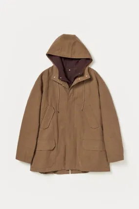 Washed Heavy Canvas Liner Coat - Brown