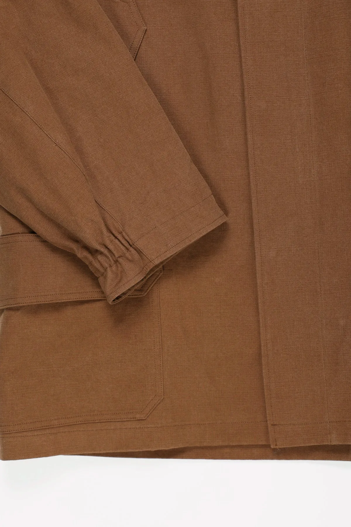 Washed Heavy Canvas Liner Coat - Brown