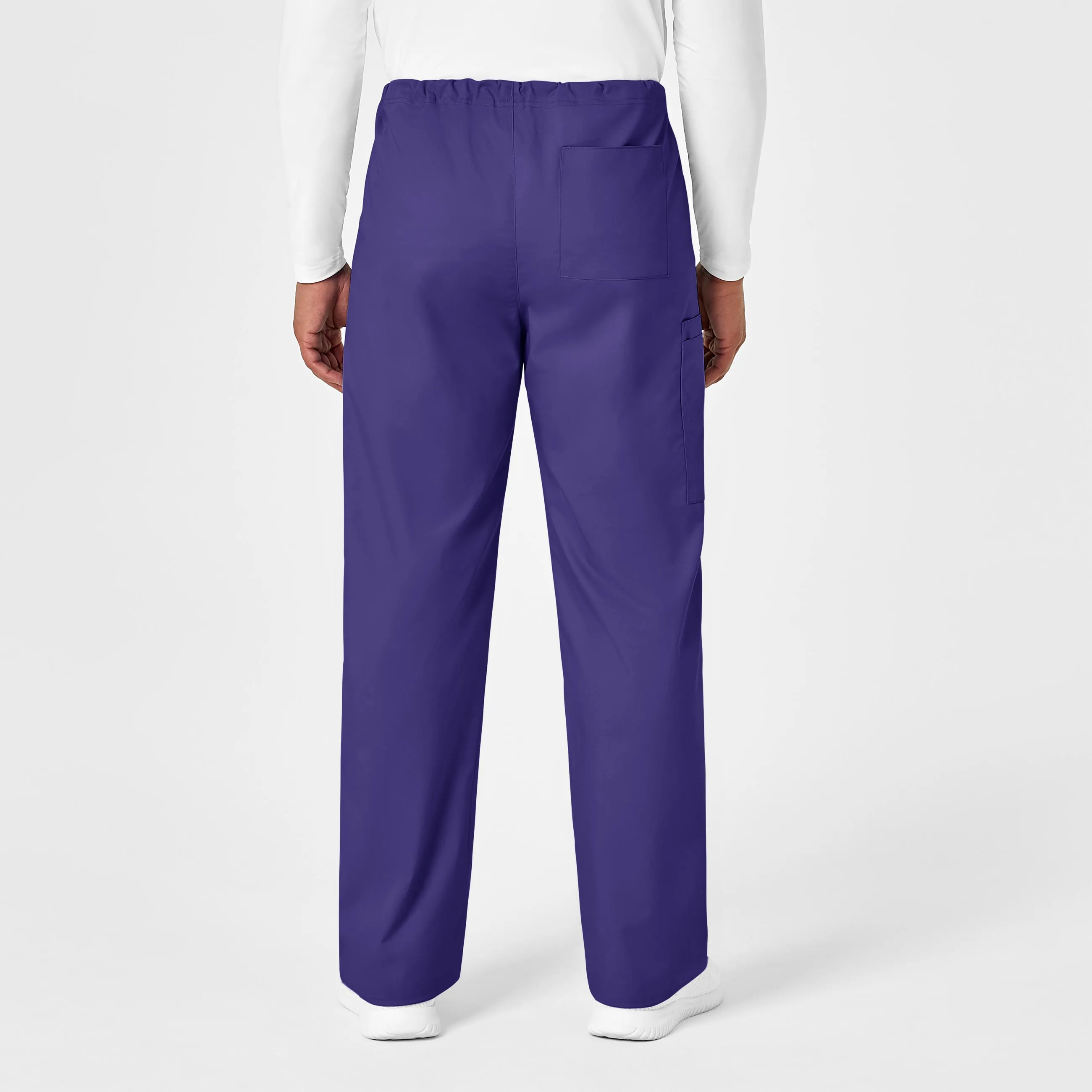 WonderWORK Unisex Drawstring Cargo Scrub Pant - Grape