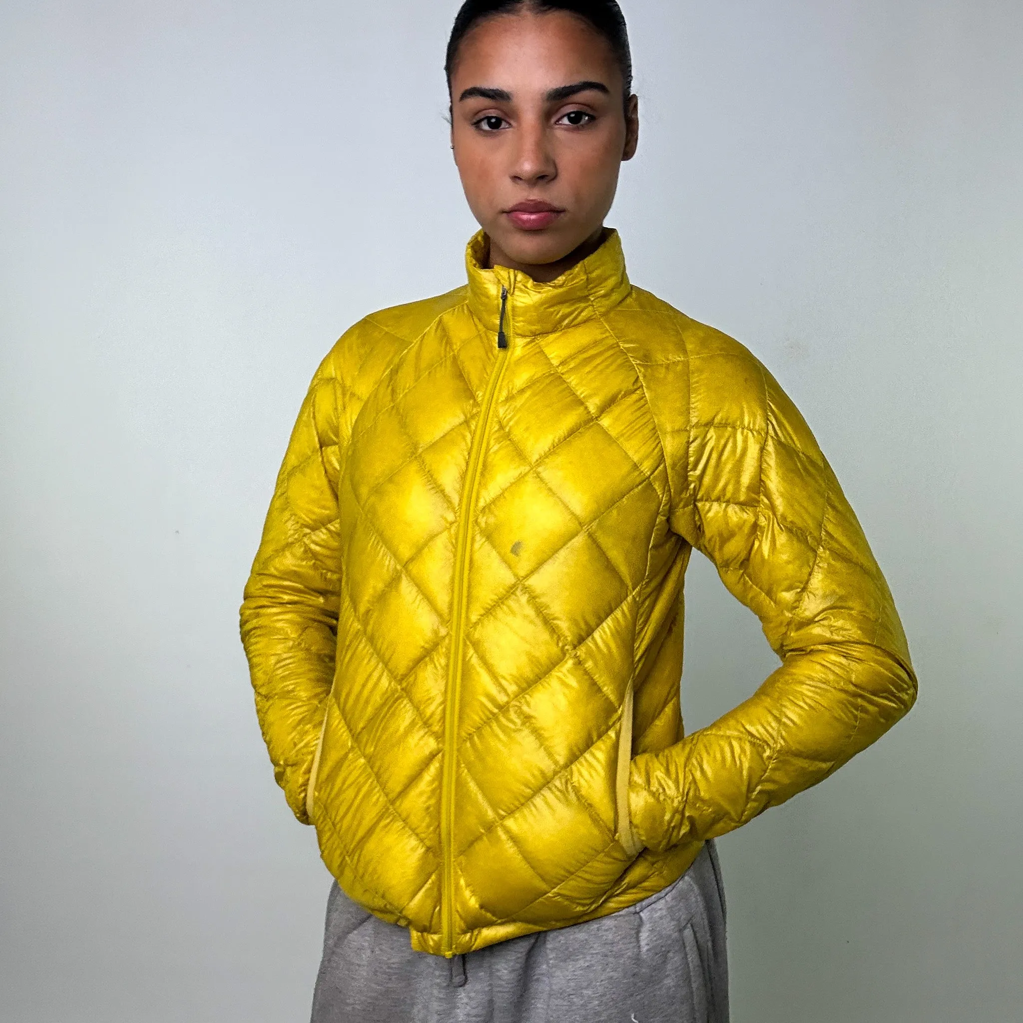 Yellow 90s Mont Bell Puffer Jacket Coat (S)