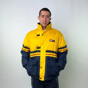 Yellow 90s Tommy Hilfiger Puffer Jacket Coat (L)