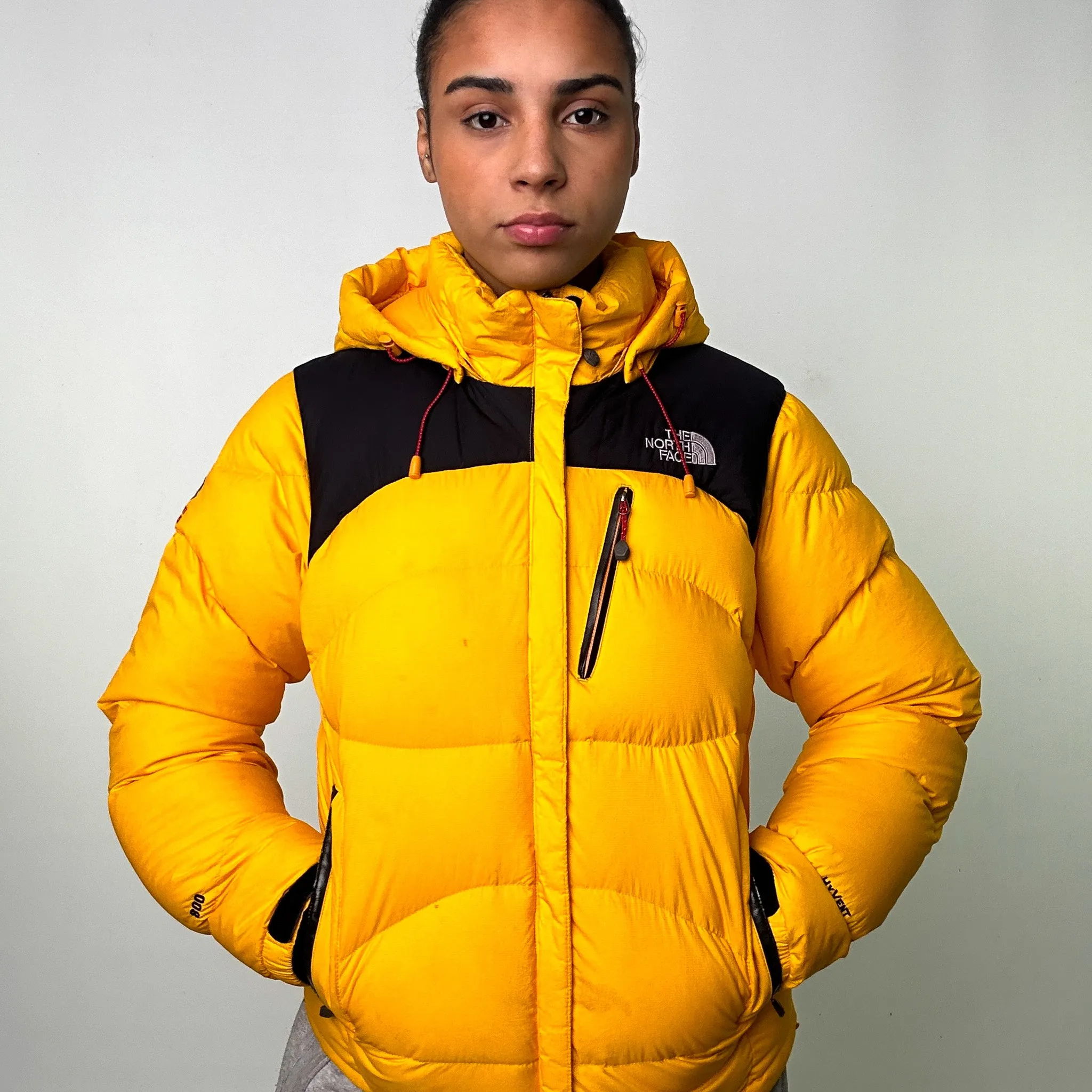 Yellow y2ks The North Face 800 Summit Series Puffer Jacket Coat (L)