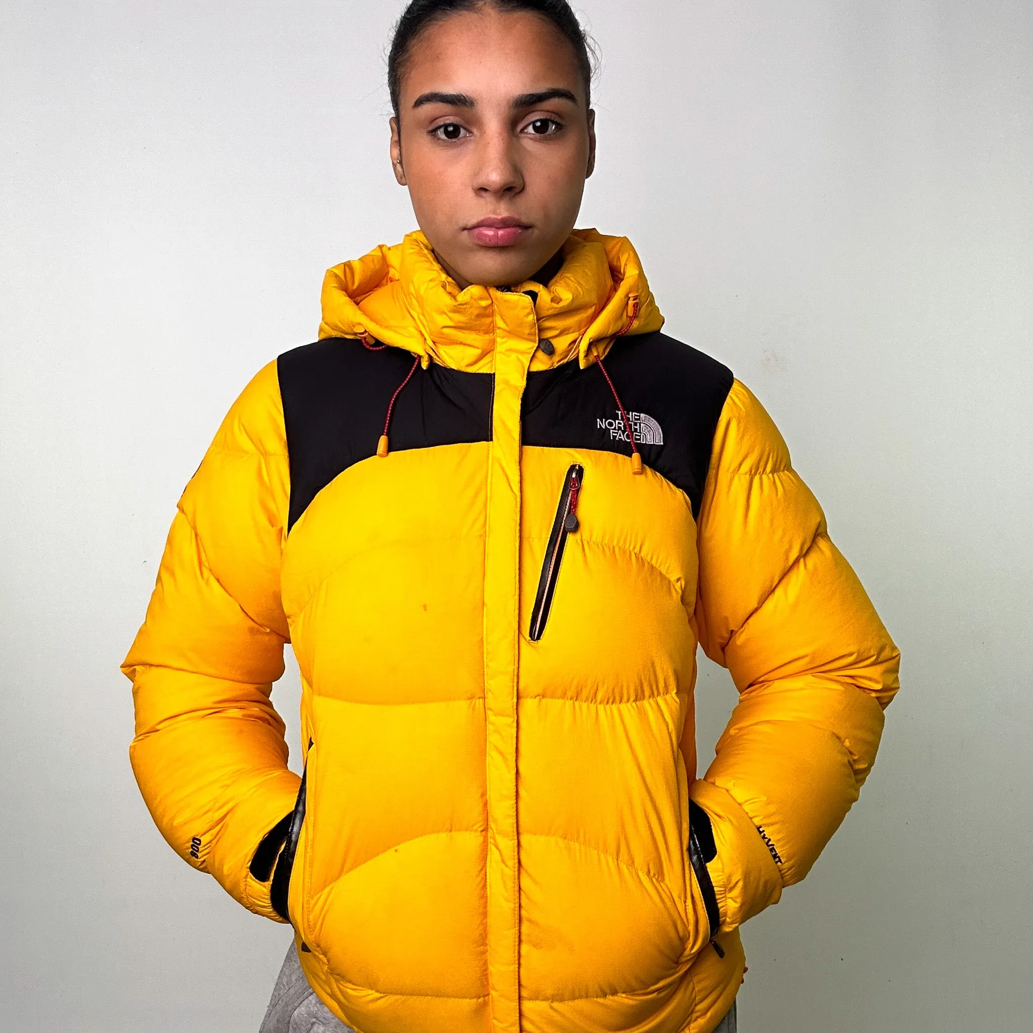 Yellow y2ks The North Face 800 Summit Series Puffer Jacket Coat (L)