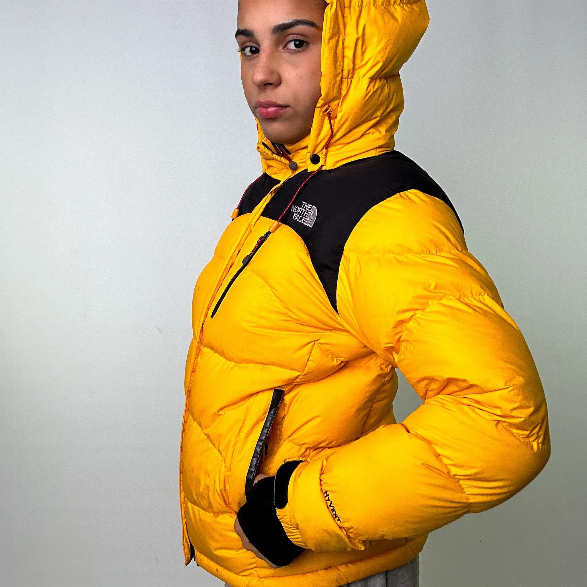 Yellow y2ks The North Face 800 Summit Series Puffer Jacket Coat (L)