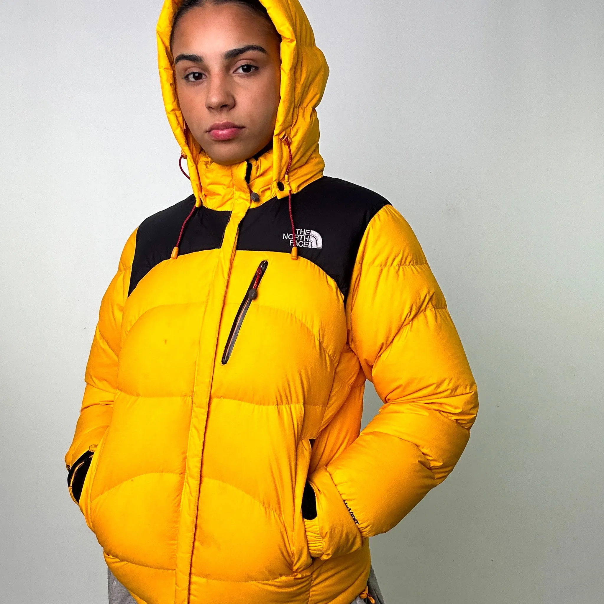 Yellow y2ks The North Face 800 Summit Series Puffer Jacket Coat (L)