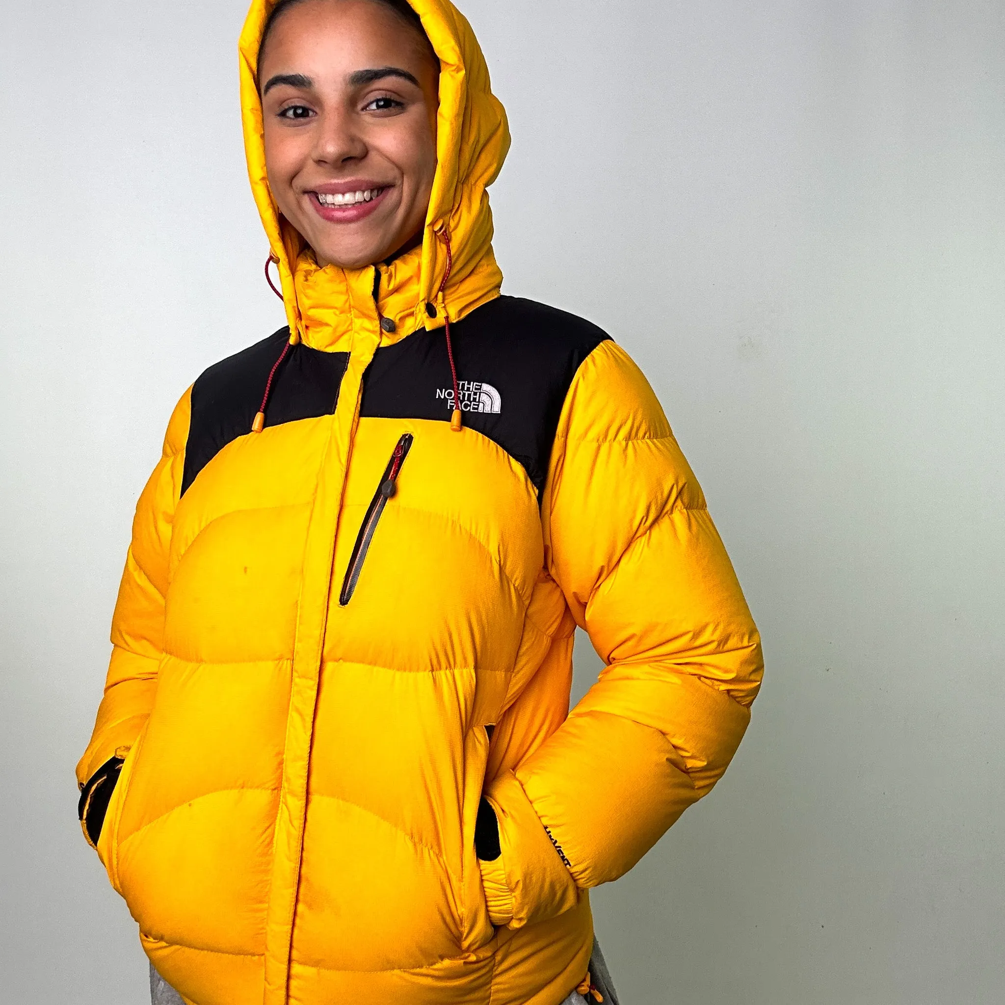 Yellow y2ks The North Face 800 Summit Series Puffer Jacket Coat (L)