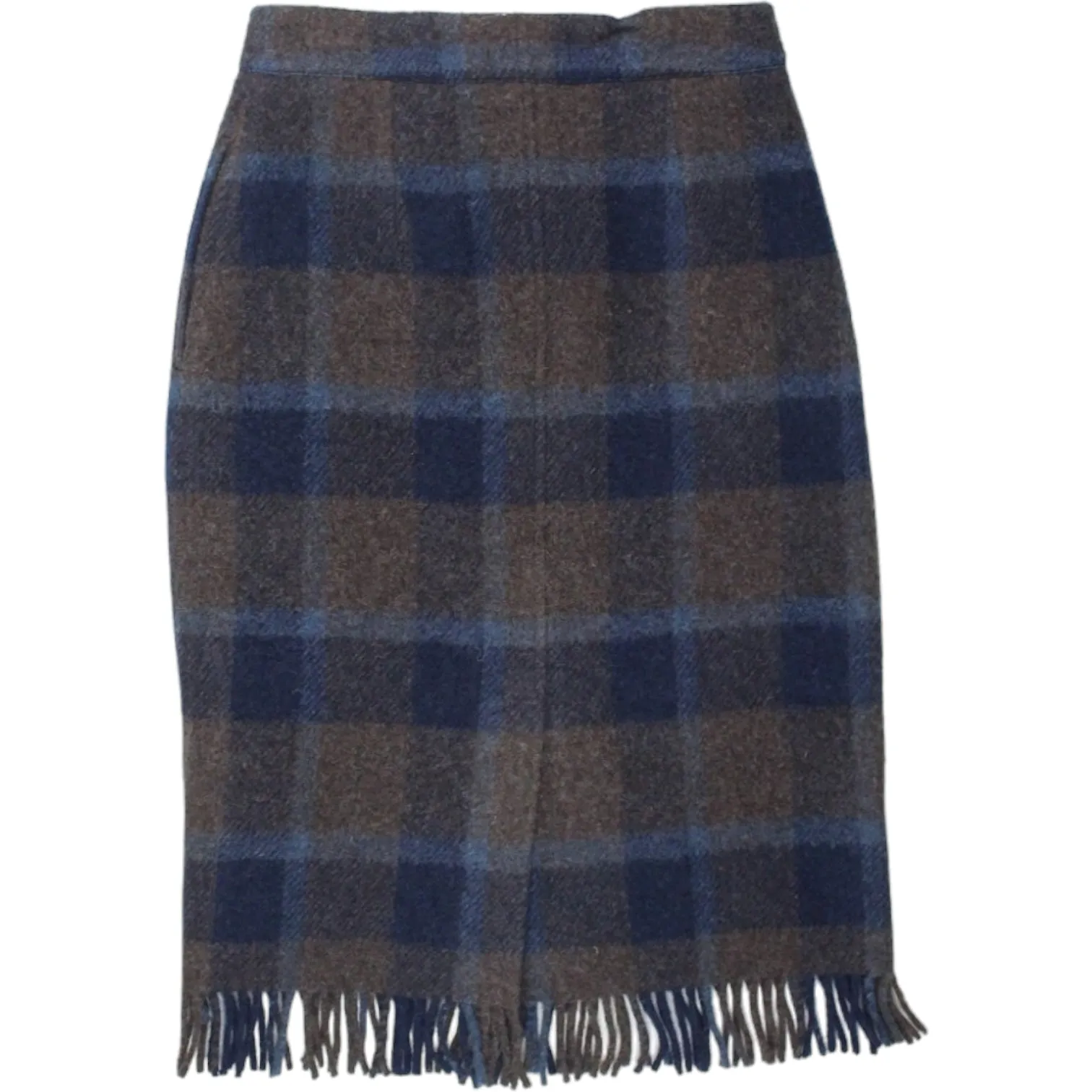 YMC Brown/Navy Alina Blanket Skirt