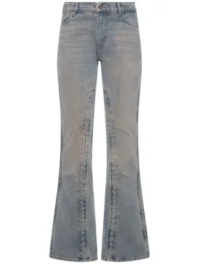 Y/PROJECT   Denim low rise flared jeans w/ slits 